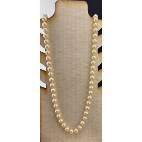 Estate Jewelry - Vintage‎ Glass Imitation Pearl Necklace 26"